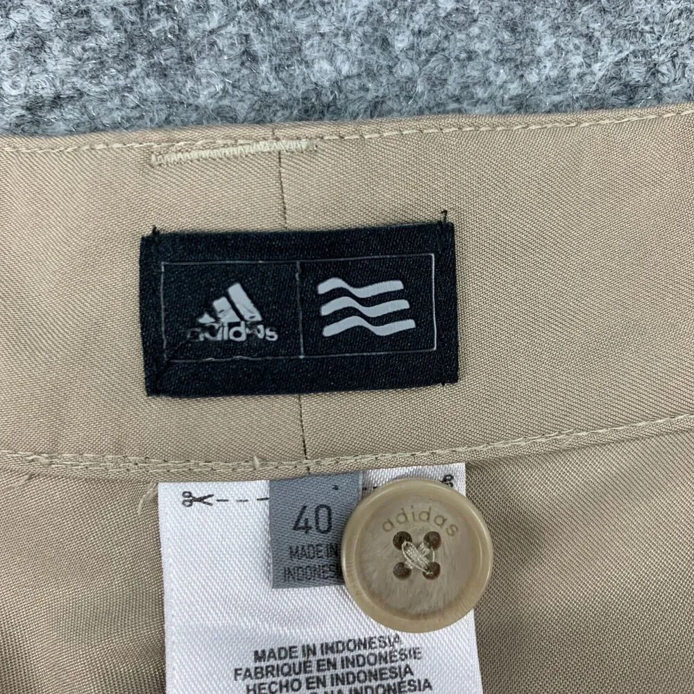 Adidas Golf Shorts Mens 40 Stone Beige Flat Front Active Performance Chino